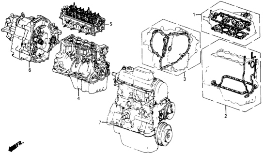 1984 Honda Civic Transmission Assembly (Gw010) Diagram for 20011-PE6-680