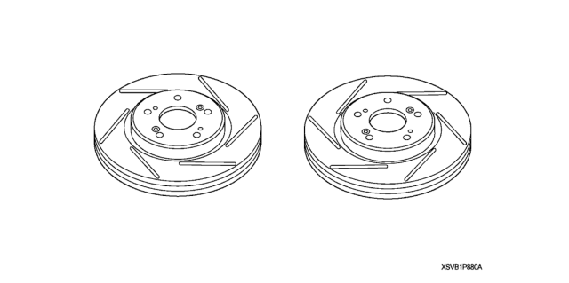 2008 Honda Civic Rotor, FR. Brake Diagram for 08P88-SVB-100A