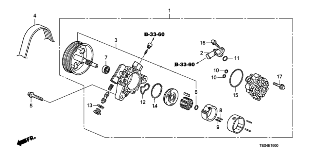 2010 Honda Accord P.S. Pump (L4) Diagram