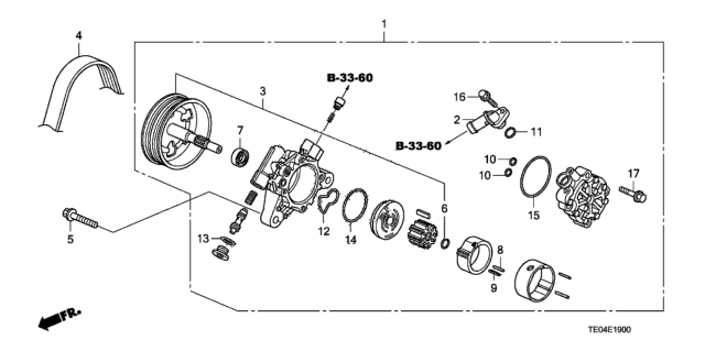 2008 Honda Accord P.S. Pump (L4) Diagram