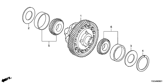 2019 Honda Civic MT Differential Diagram