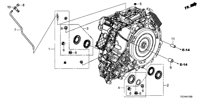 2019 Honda Pilot AT Oil Seal (9AT) Diagram