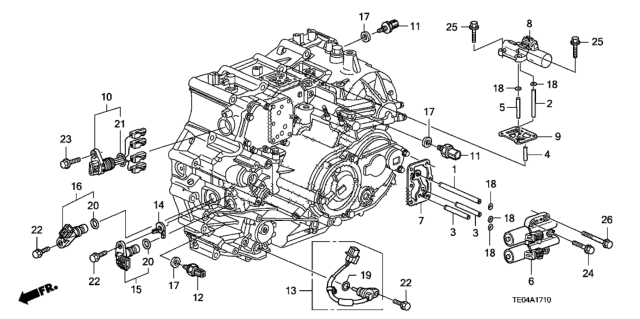 2009 Honda Accord AT Sensor - Solenoid (V6) Diagram