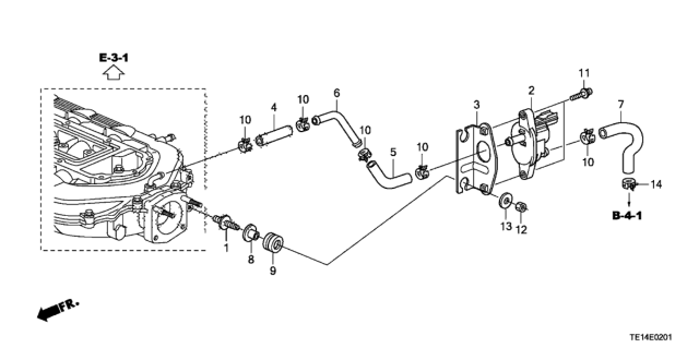 2012 Honda Accord Tubing (V6) Diagram