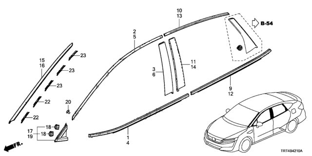 2017 Honda Clarity Fuel Cell 4 Door D (CLARITY FCV) KA 1AT Molding Diagram