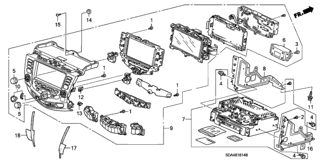 2006 Honda Accord Insulator, L. Side Diagram for 39076-SDA-A01