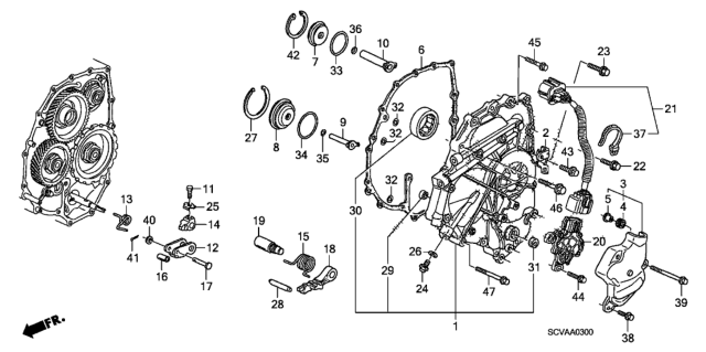 2007 Honda Element Harness, Position Sensor Diagram for 28950-RZH-000