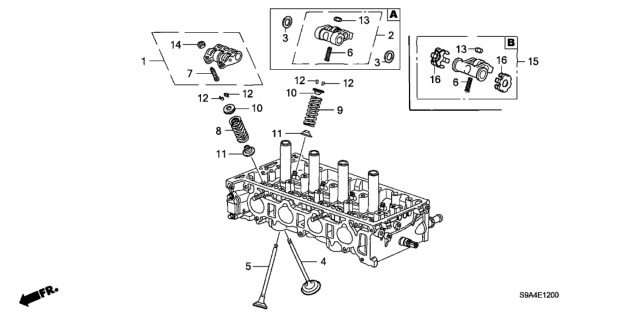 2002 Honda CR-V Valve - Rocker Arm Diagram