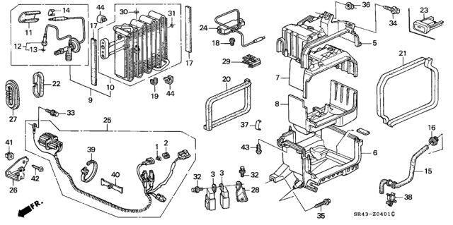 1994 Honda Civic O-Ring Diagram for 80223-ST7-A11