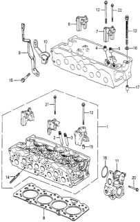 1982 Honda Prelude Stay, Shot Air Valve Diagram for 17341-PC2-660