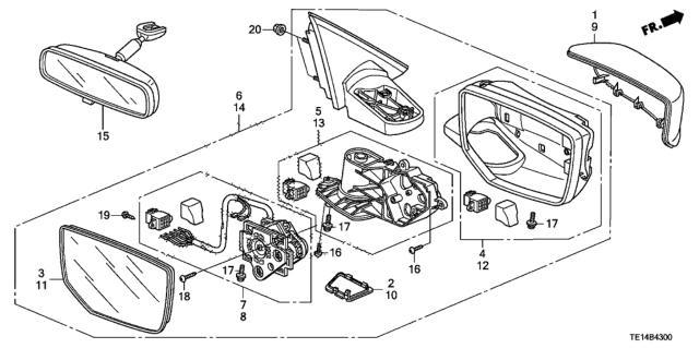 2012 Honda Accord Mirror Diagram