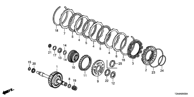 2014 Honda Accord Gear, Planetary Diagram for 23500-RJ2-000