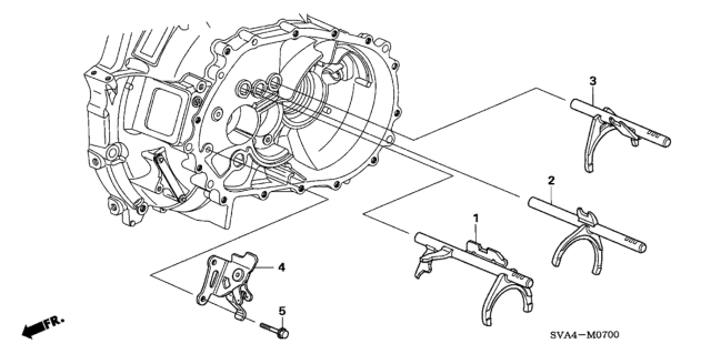 2008 Honda Civic Fork, Third-Fourth Gearshift Diagram for 24210-RPF-010