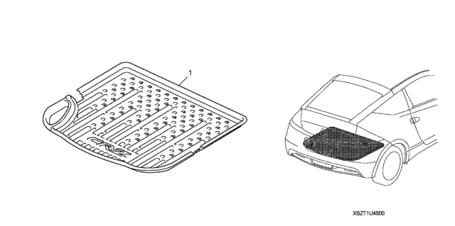 2011 Honda CR-Z 3 Door EX (NV) KA CVT Cargo Tray Diagram