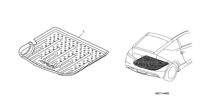 2011 Honda CR-Z Cargo Tray Diagram