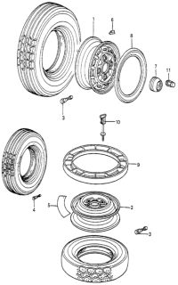 1983 Honda Accord Cap, Wheel Center Special Ed. Diagram for 44732-SA6-810