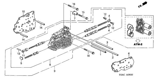 2005 Honda Civic AT Secondary Body Diagram