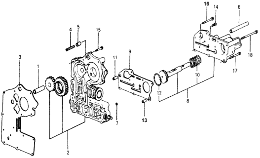 1977 Honda Accord 3 Door STD KH HMT AT Valve Body Diagram