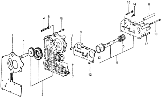 1978 Honda Accord AT Valve Body Diagram