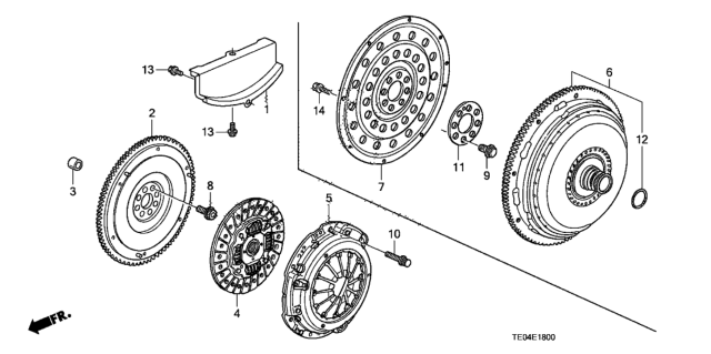 2011 Honda Accord Clutch - Torque Converter (L4) Diagram