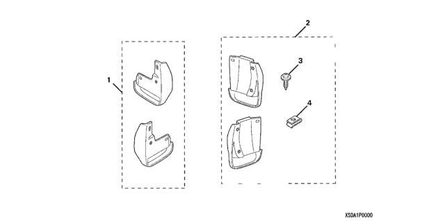 2004 Honda Accord 4 Door LX KA 5MT Splash Guard Diagram