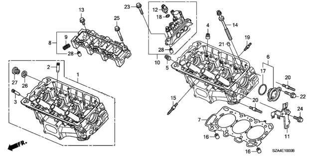 2009 Honda Pilot Switch Assembly, Oil Pressure Diagram for 37240-R70-A01