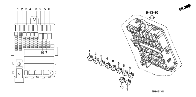 2010 Honda Insight Control Unit (Cabin) Diagram 2