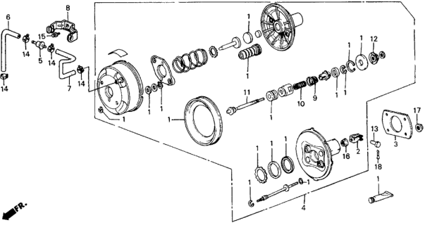 1988 Honda Civic Power Assembly, Master (8") Diagram for 46400-SH3-931