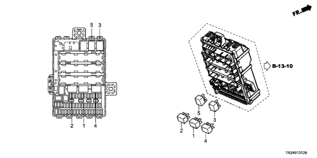 2015 Honda Civic 4 Door MX KL CVT Control Unit (Cabin) Diagram 2