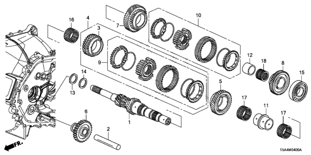 2017 Honda Fit 5 Door LX KA 6MT MT Mainshaft Diagram