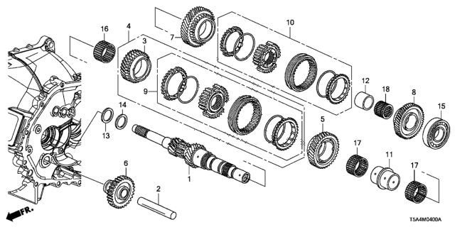 2018 Honda Fit Bearing,Needle 31X35X Diagram for 91108-RF8-005