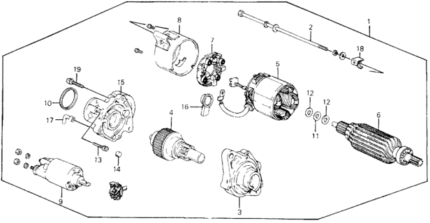 1991 Honda Civic Stay Assy., Engine Wire Harness Diagram for 31291-PM1-005