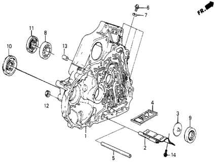 1986 Honda Civic 5 Door DX KA 4AT 4AT Torque Converter Diagram