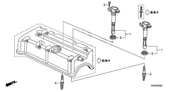 2010 Honda Civic Plug Hole Coil (2.0L) Diagram