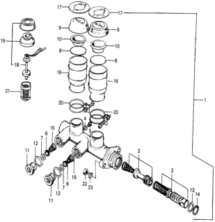 1975 Honda Civic Label, Caution Diagram for 46661-634-670