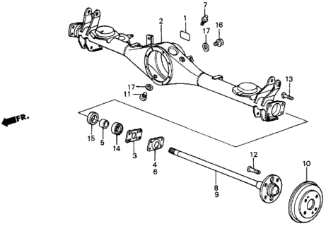 1986 Honda Civic Oil Seal, Differential (Arai) Diagram for 91252-SC2-013