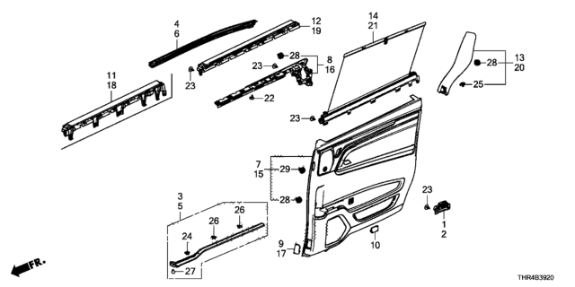 2022 Honda Odyssey Slide Door Lining Diagram
