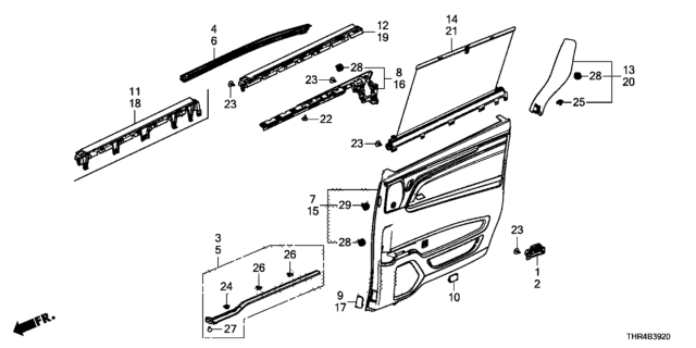 2021 Honda Odyssey LNG, R- RR- *NH900L* Diagram for 83701-THR-A01ZA