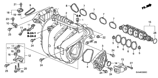 2009 Honda Civic Intake Manifold (1.8L) Diagram