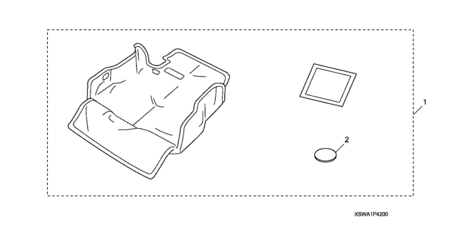 2011 Honda CR-V 5 Door EX-L (4WD NAVIGATION) KA 5AT Cargo Liner Diagram
