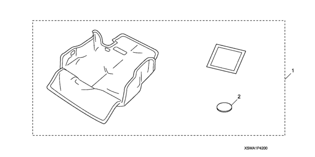 2011 Honda CR-V Cargo Liner Diagram