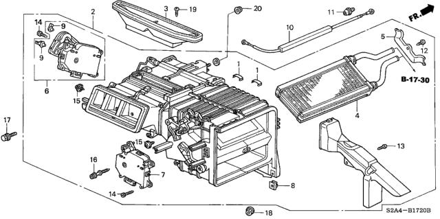 2004 Honda S2000 Heater Unit Diagram