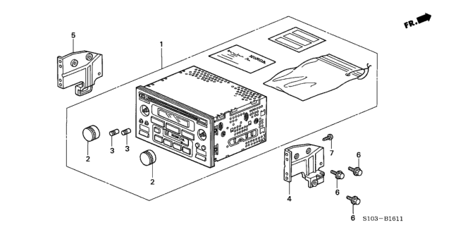 2001 Honda CR-V 5 Door SE KA 4AT Radio Diagram