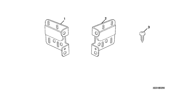 2004 Honda Element AM/FM/CD Tuner Attachment Diagram for 08B02-SCV-100