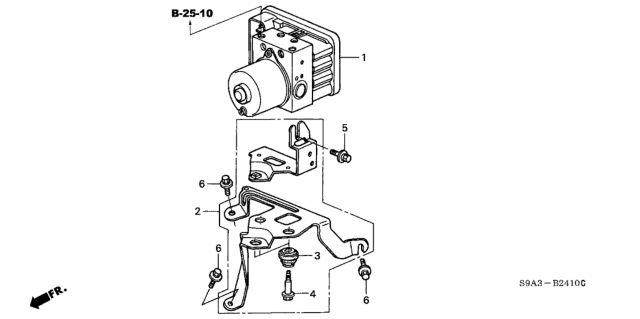 2004 Honda Element ABS Modulator Diagram