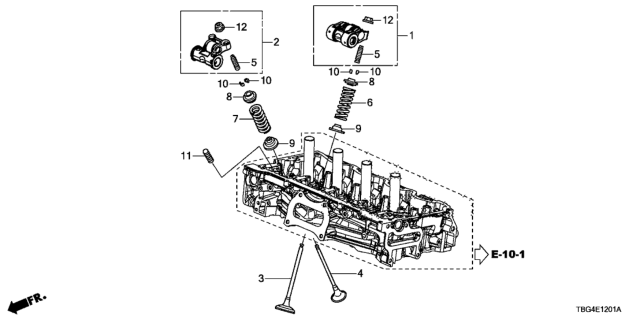 2018 Honda Civic Valve - Rocker Arm (2.0L) Diagram