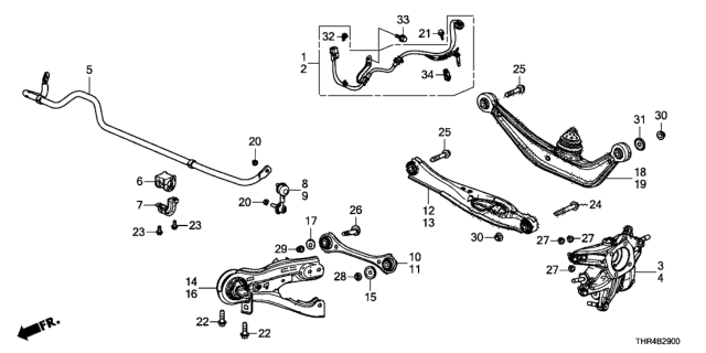 2020 Honda Odyssey Rear Lower Arm Diagram