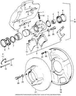 1973 Honda Civic 2 Door ** (1200) ** 4MT Disk Brake Diagram