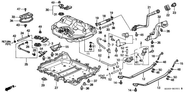 1996 Honda Civic Fuel Tank Diagram 2