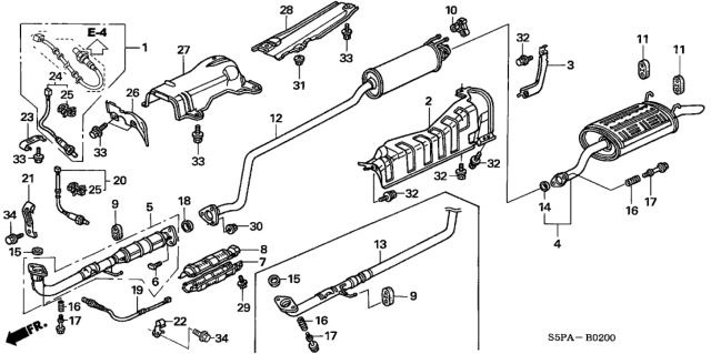 2005 Honda Civic Sensor, Third Oxygen Diagram for 36536-PMP-A01